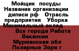 Мойщик  посуды › Название организации ­ диписи.рф › Отрасль предприятия ­ Уборка › Минимальный оклад ­ 20 000 - Все города Работа » Вакансии   . Мурманская обл.,Полярные Зори г.